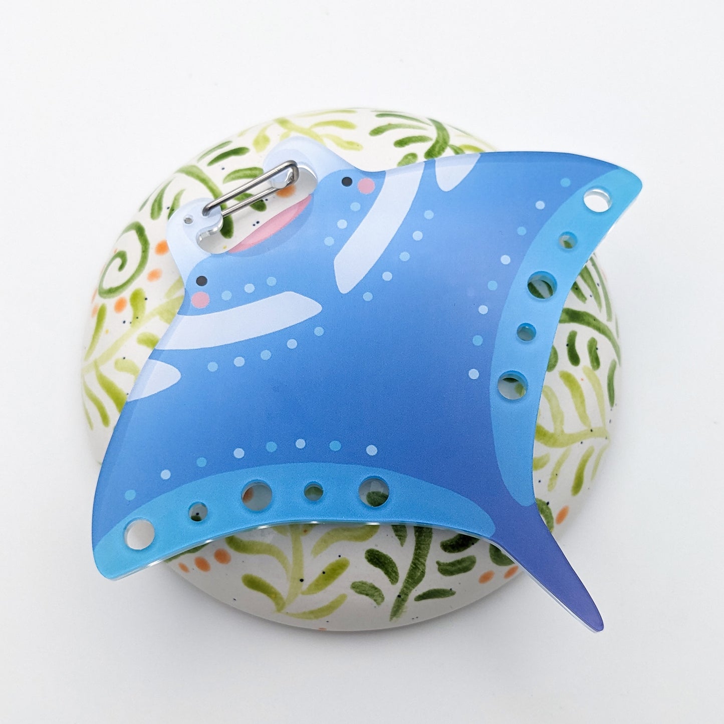 Kailua the Manta Ray - Acrylic Carabiner