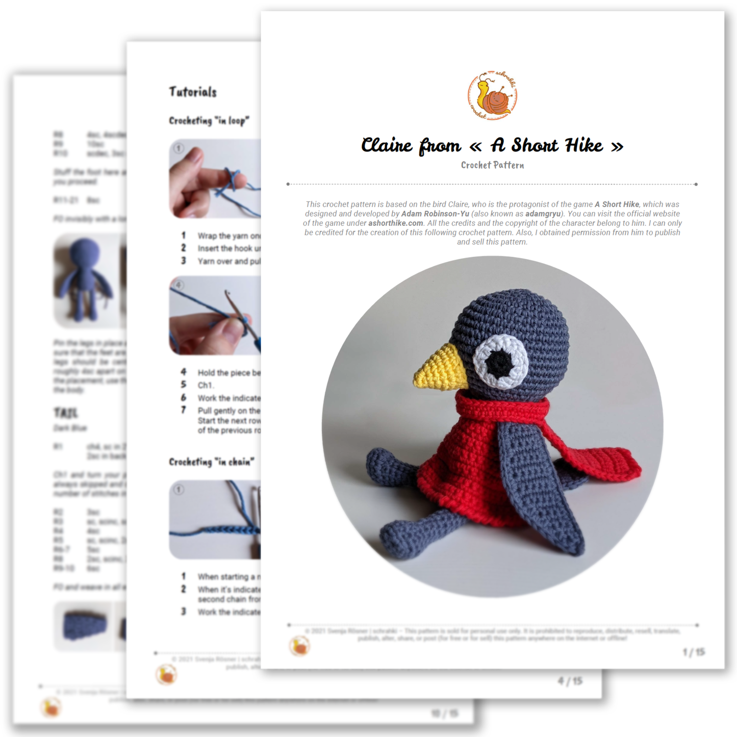 Claire from « A Short Hike » - Digital Crochet Pattern