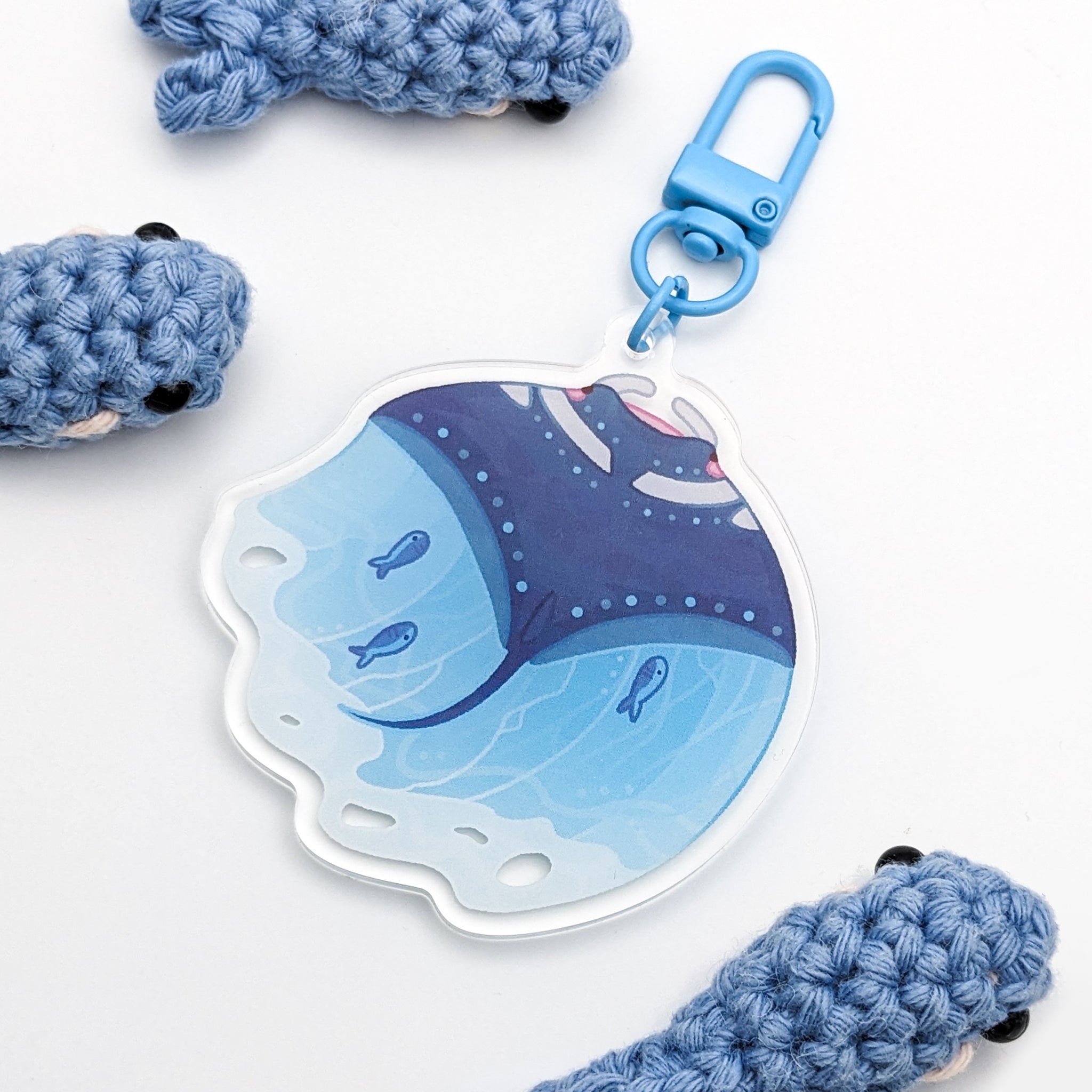 カイリキー　クリア Kailua the Manta Ray - Acrylic Keychain – schrahki