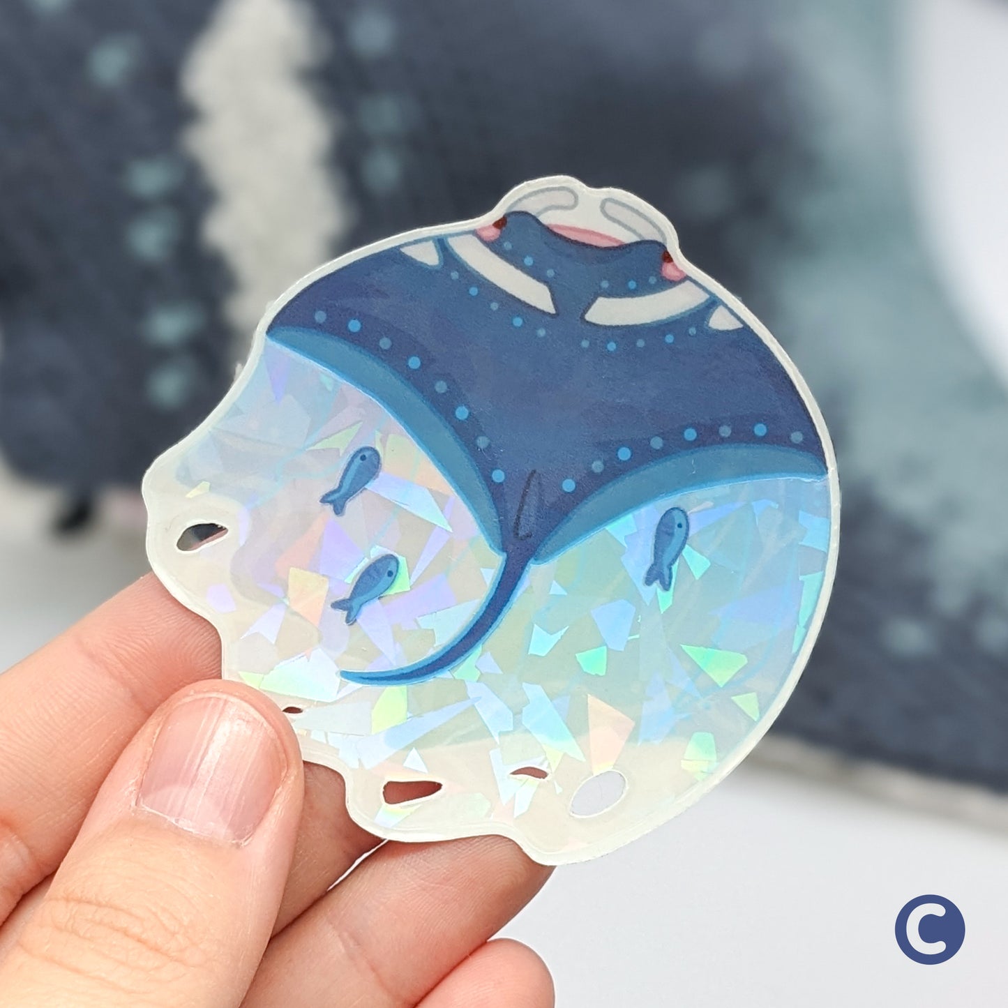 Kailua the Manta Ray - Vinyl Sticker