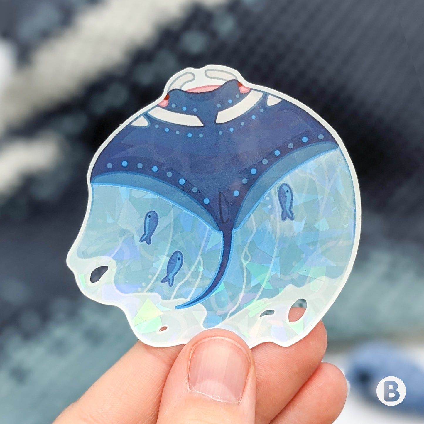 Kailua the Manta Ray - Vinyl Sticker