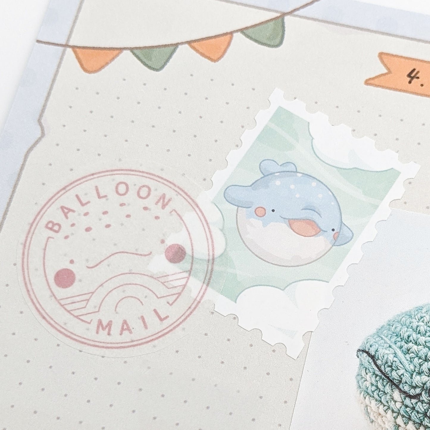 Balloon Journey Postmarks - Washi Sticker Sheet