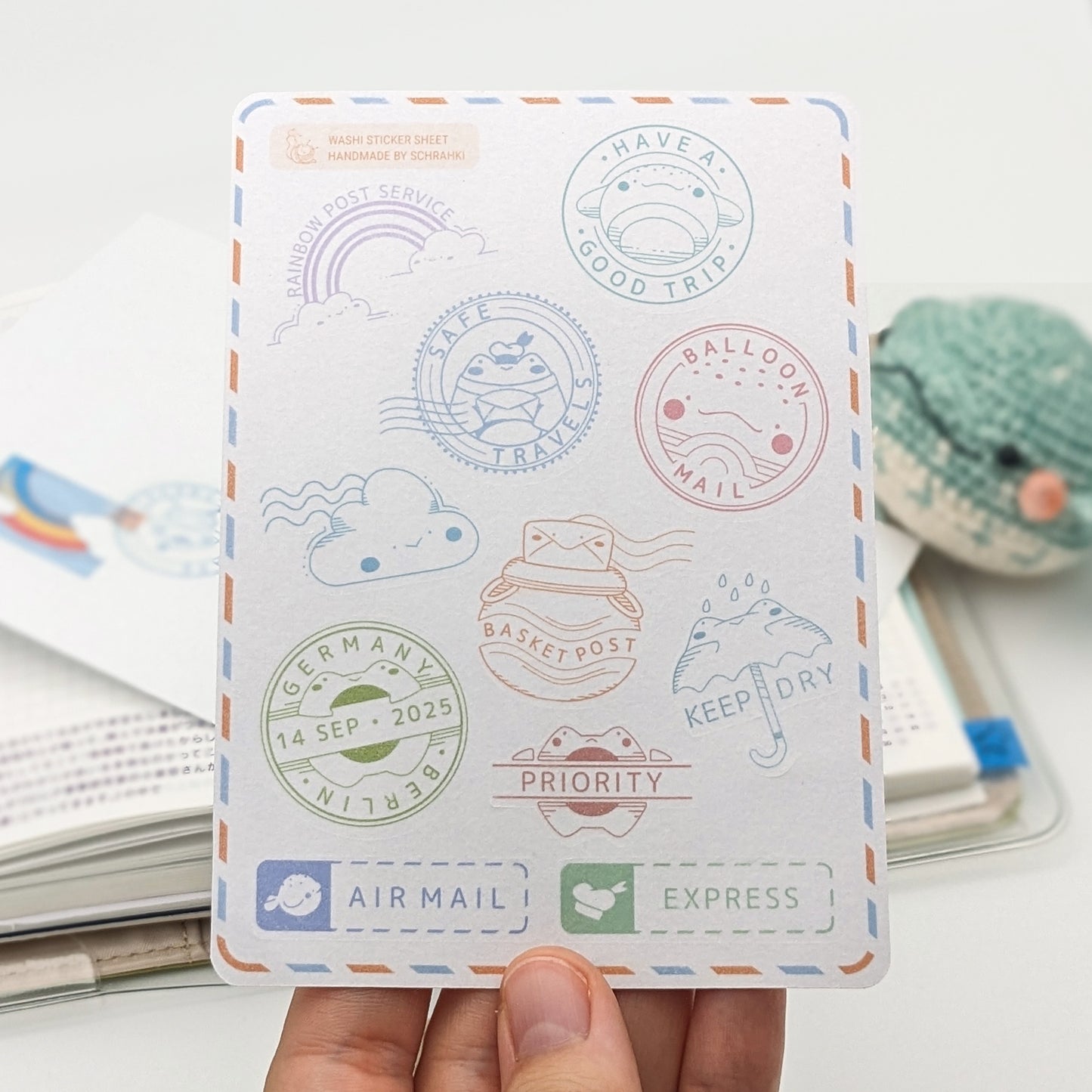 Balloon Journey Postmarks - Washi Sticker Sheet