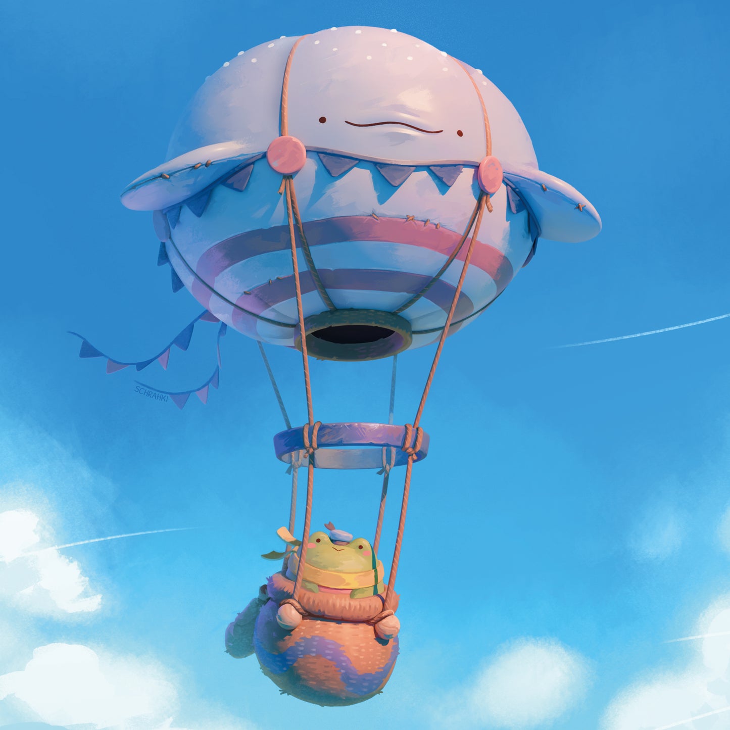 Balloon Journey - Art Print (A4)