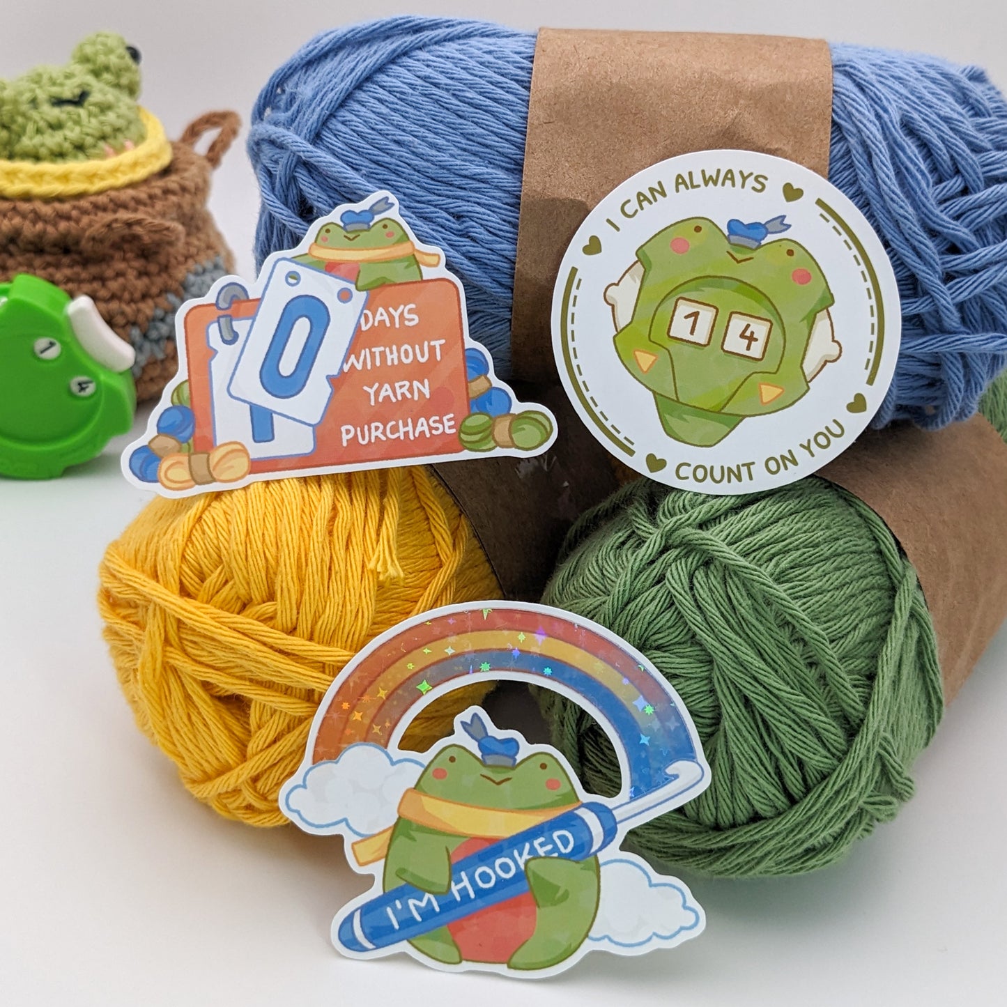 Captain Froggie: Crochet - Vinyl Sticker Bundle