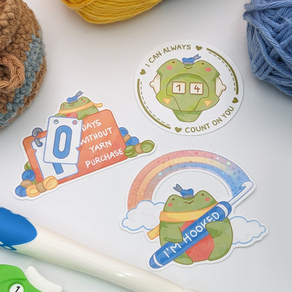 Captain Froggie: Crochet - Vinyl Sticker Bundle