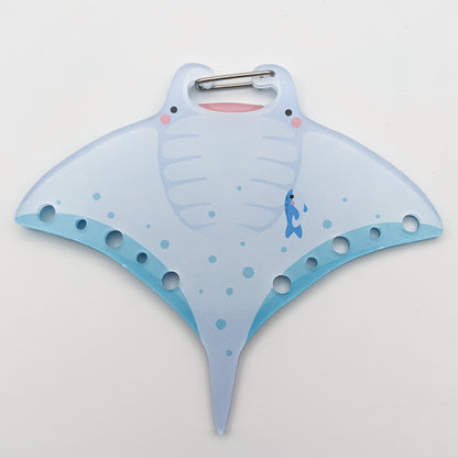 Kailua the Manta Ray - Acrylic Carabiner