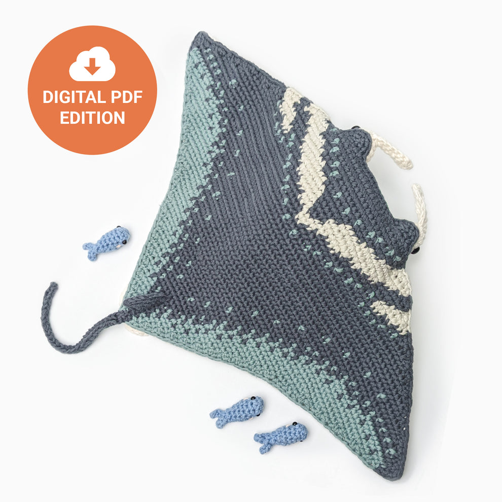 Kailua the Manta Ray - Digital Crochet Pattern – schrahki