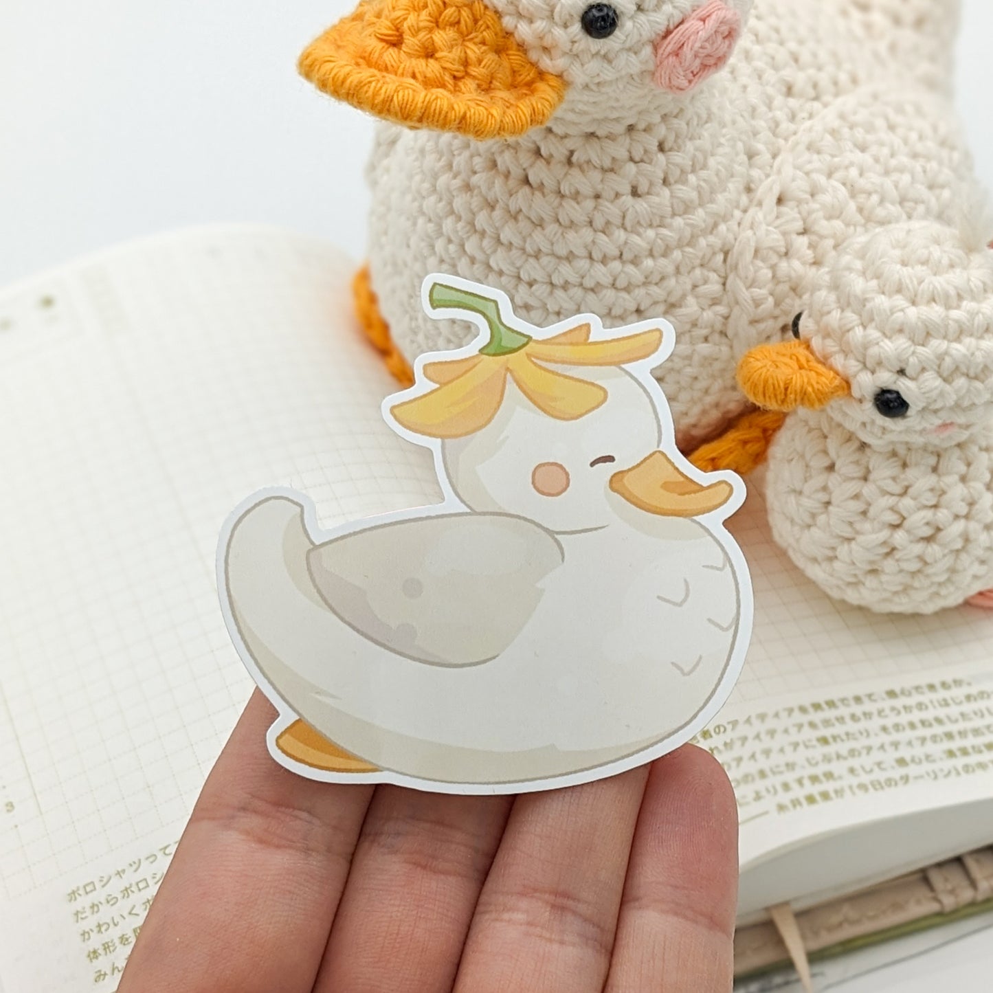 Ente: Blumenhut - Vinyl Sticker