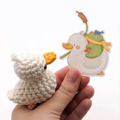Captain Froggie: Duckling Rider - Vinyl Sticker