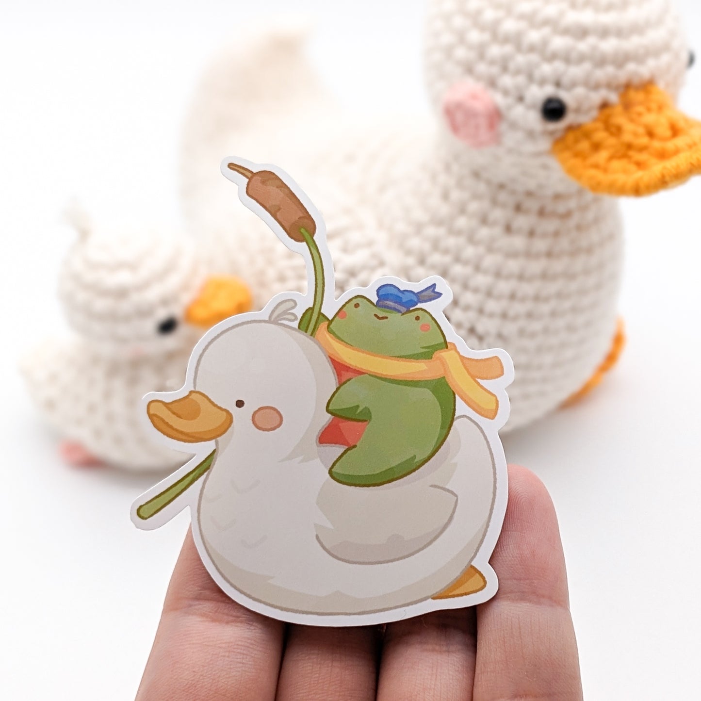 Captain Froggie: Duckling Rider - Vinyl Sticker