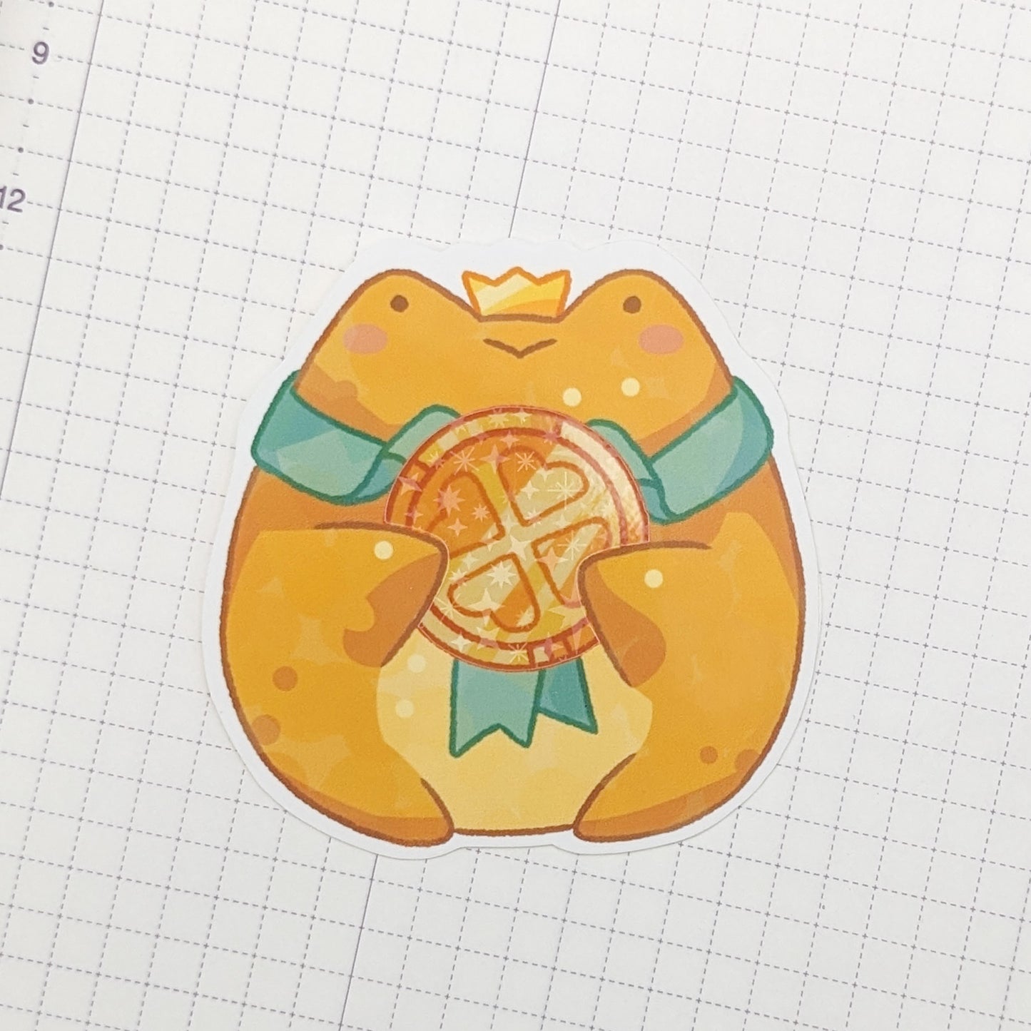 Golden Froggie Coin - Vinyl Sticker