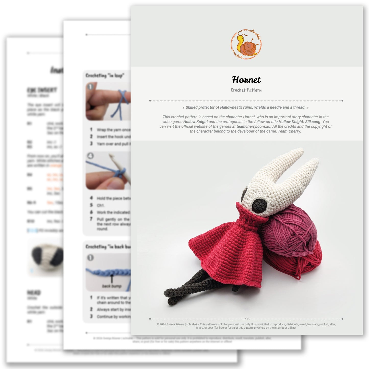 Hornet von « Hollow Knight: Silksong » - Digitale Häkelanleitung