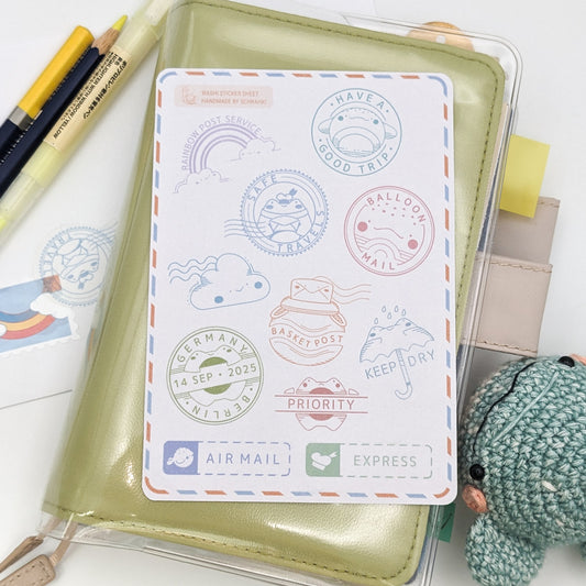 Balloon Journey Postmarks - Washi Sticker Sheet