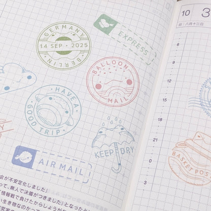Balloon Journey Postmarks - Washi Sticker Sheet