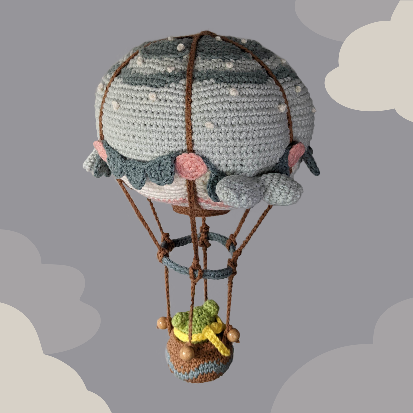 Walhai Ballon & Captain Froggie - Broschierte Häkelanleitung