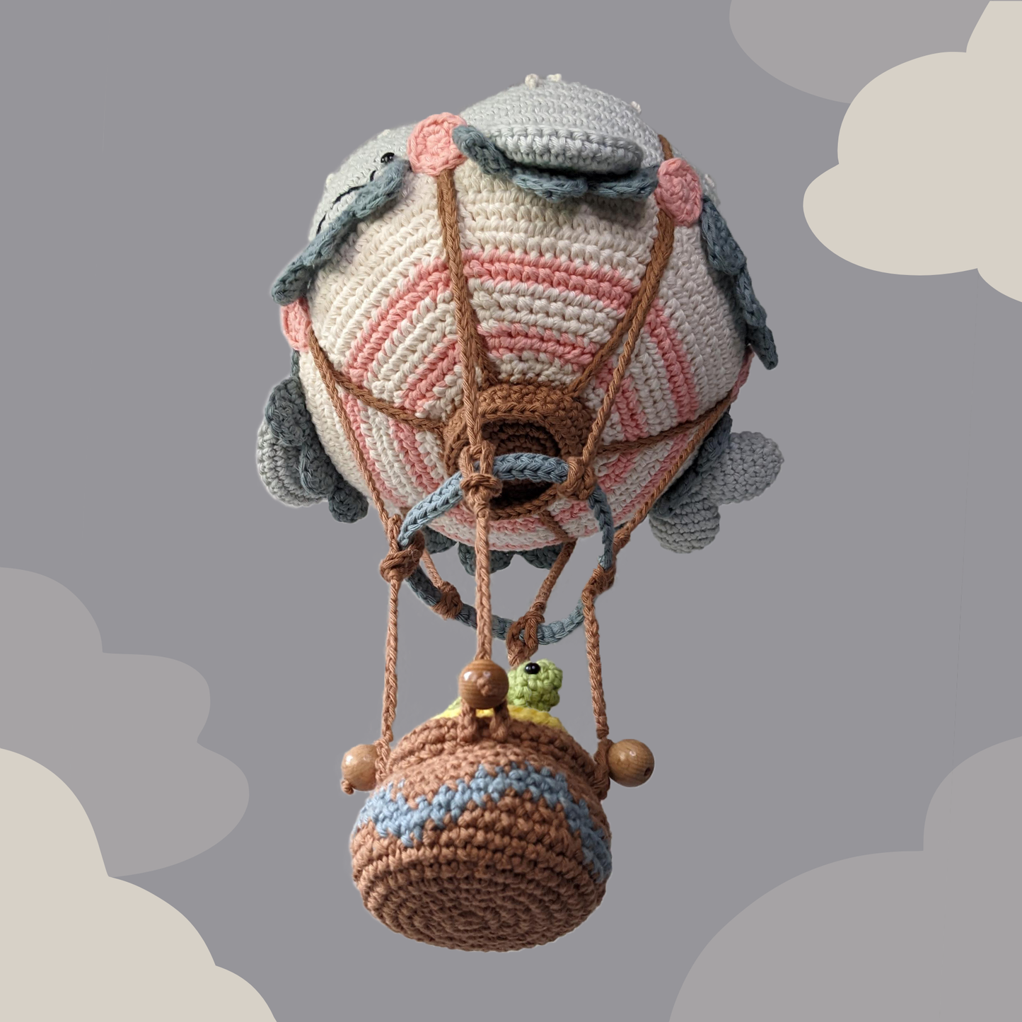 Walhai Ballon & Captain Froggie - Broschierte Häkelanleitung