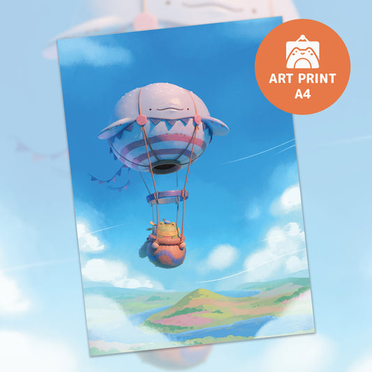 Balloon Journey - Art Print (A4)