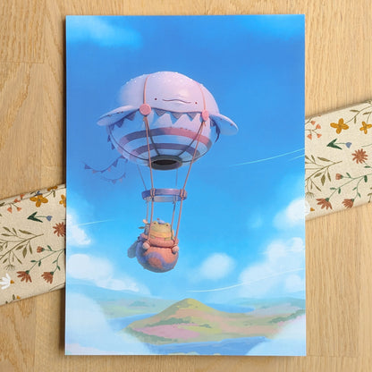 Ballonreise - Kunstdruck (A4)