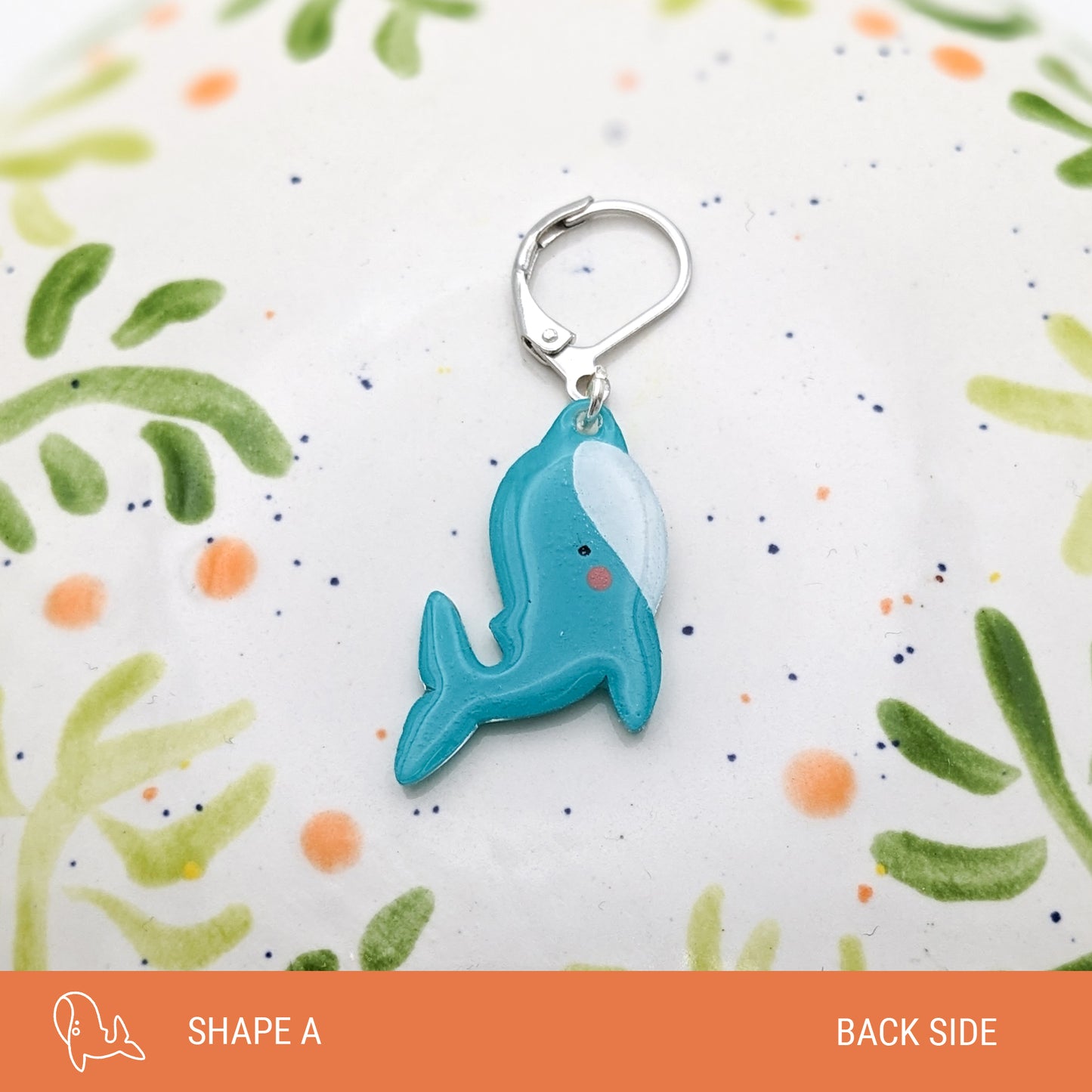 Hope the Blue Whale - Stitch Marker (1x)