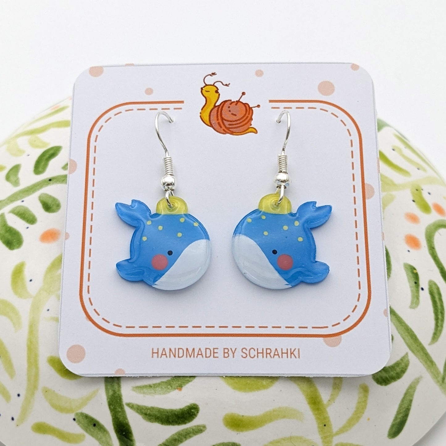 Whale Bauble - French Hook Earrings