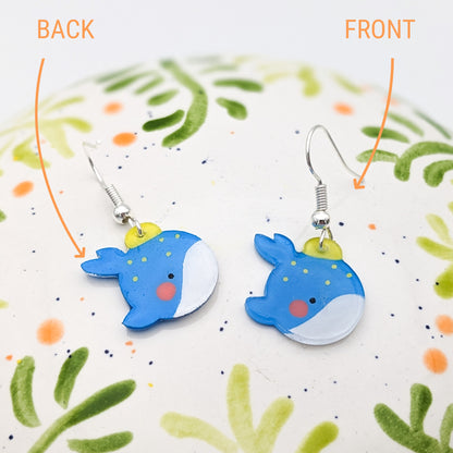 Whale Bauble - French Hook Earrings