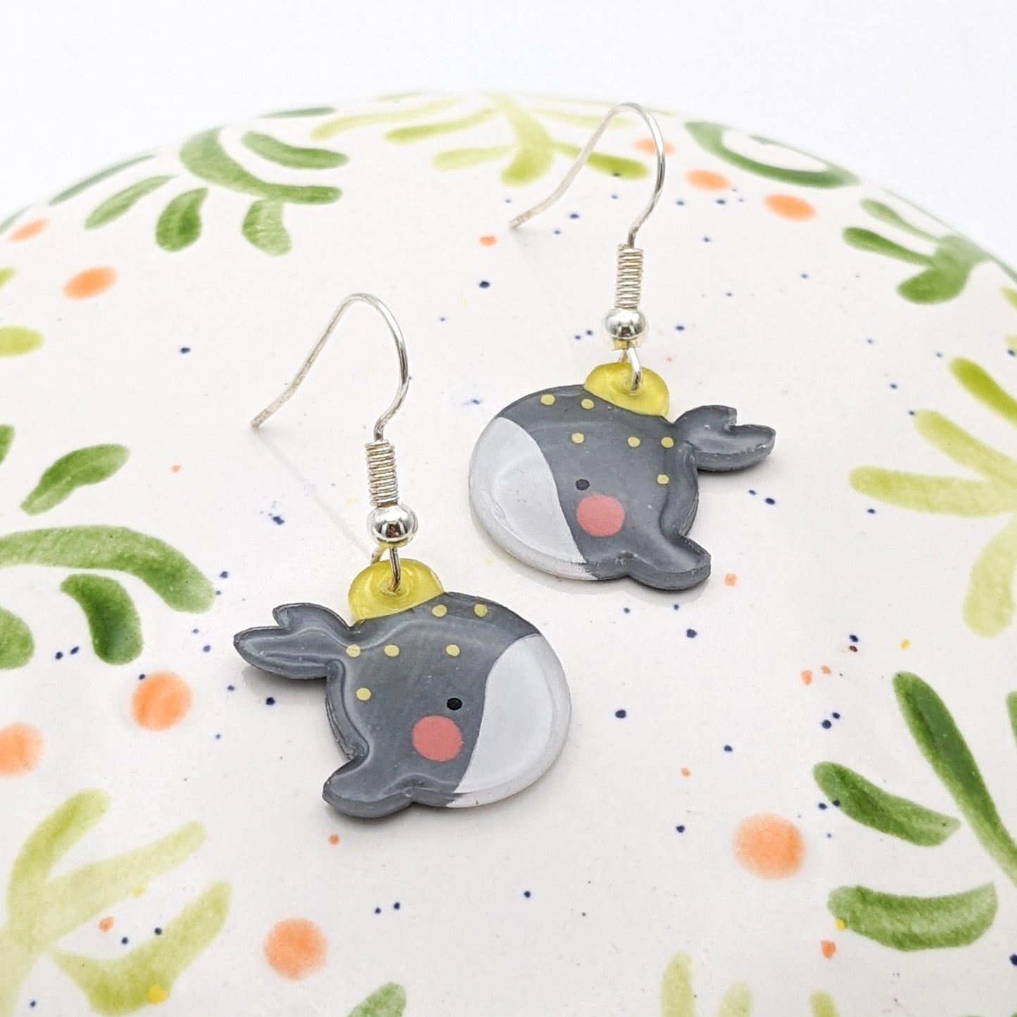 Whale Bauble - French Hook Earrings