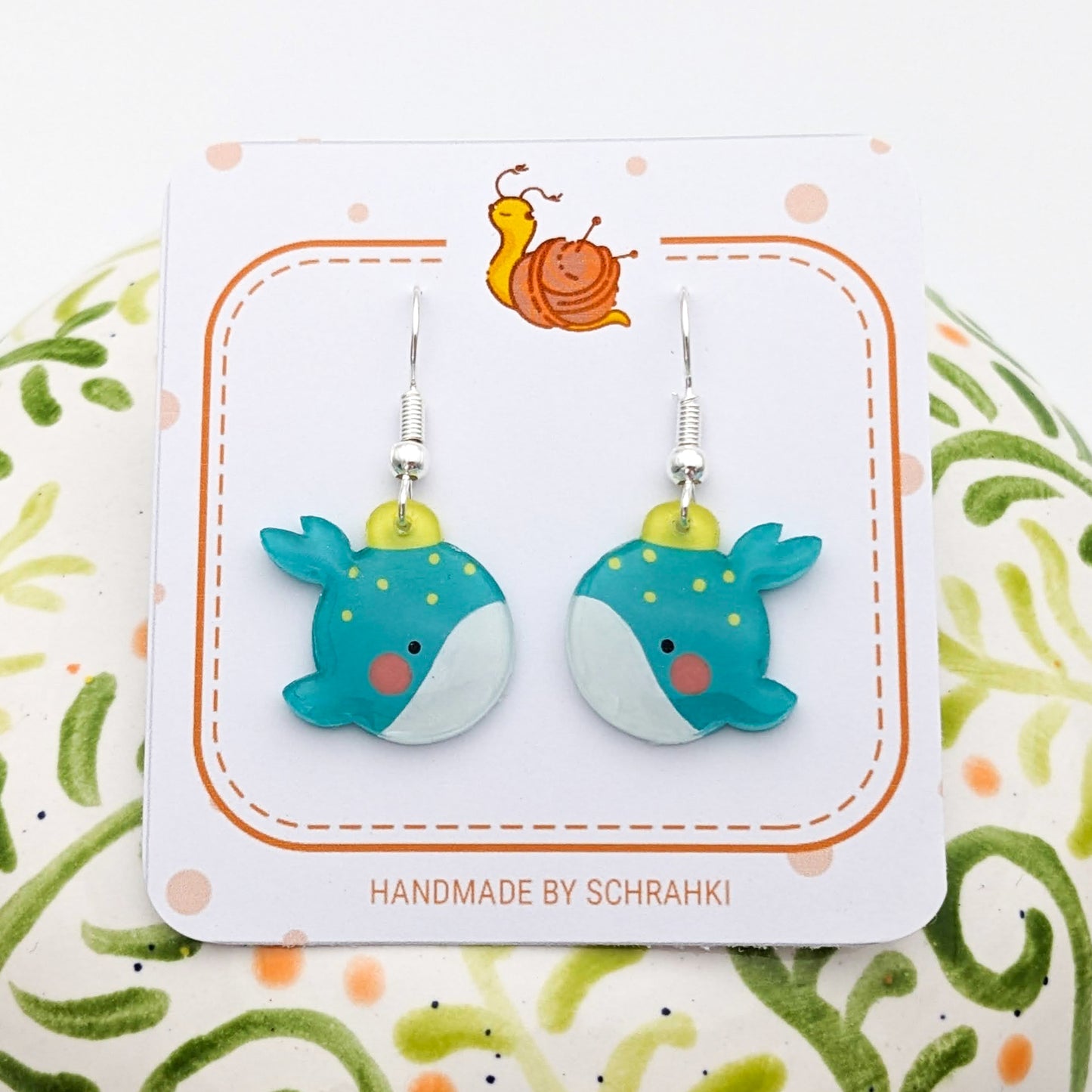 Whale Bauble - French Hook Earrings