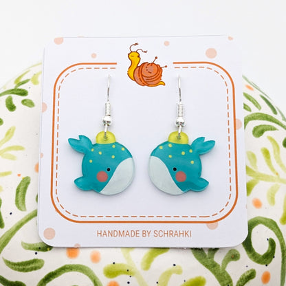 Whale Bauble - French Hook Earrings