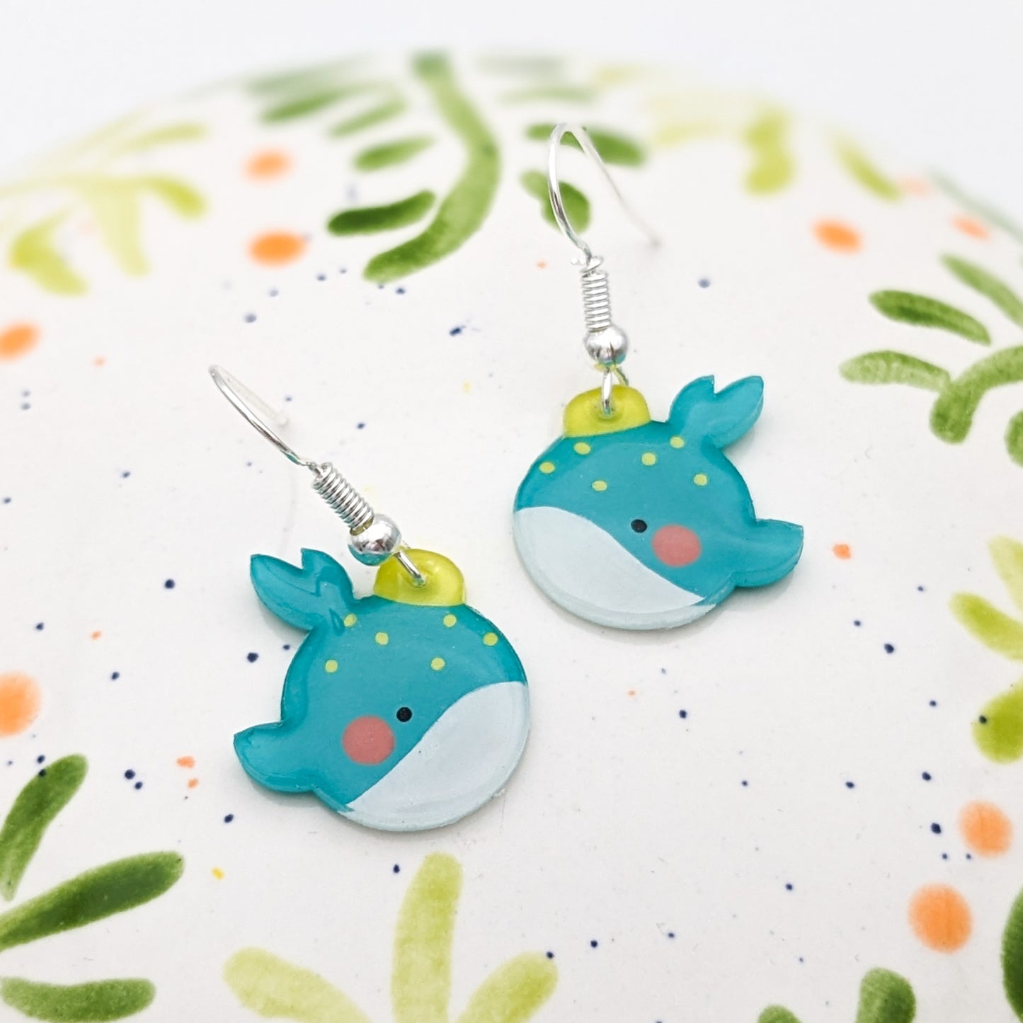 Whale Bauble - French Hook Earrings