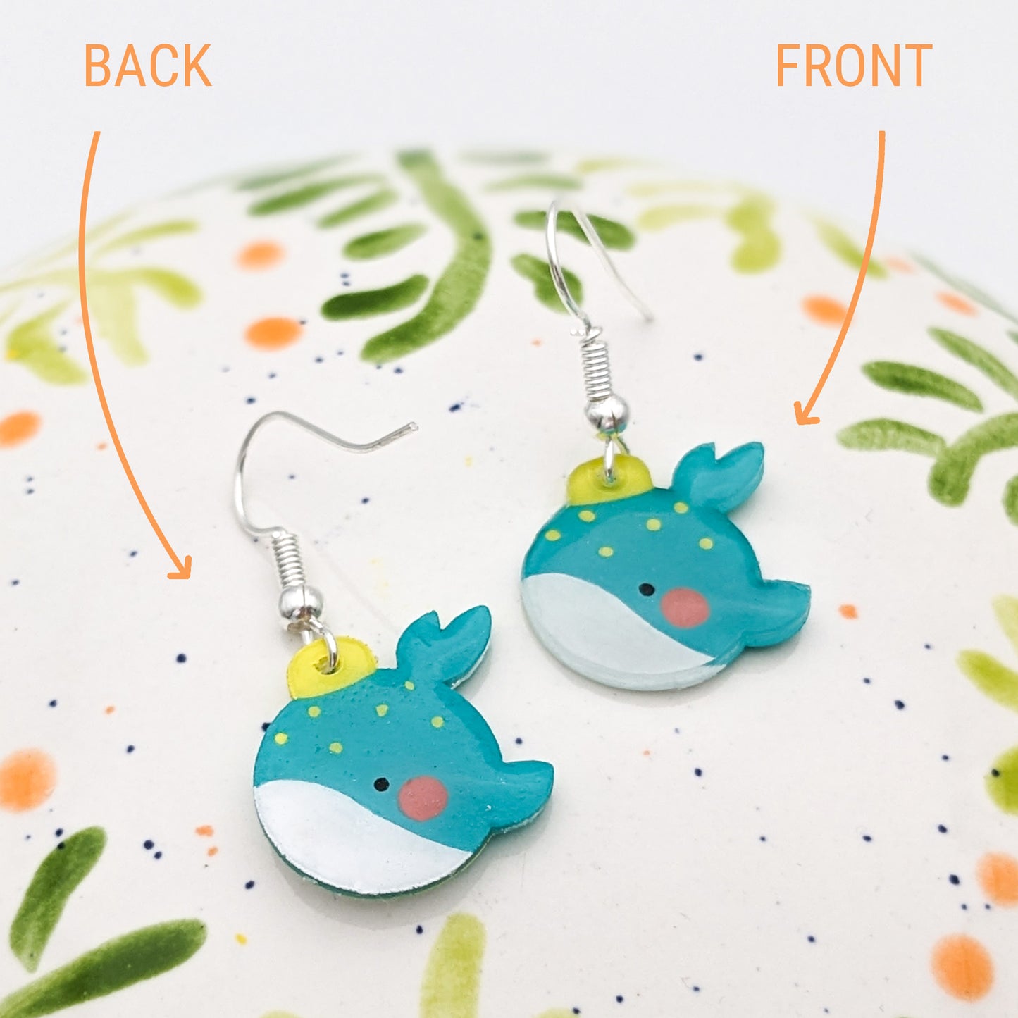 Whale Bauble - French Hook Earrings