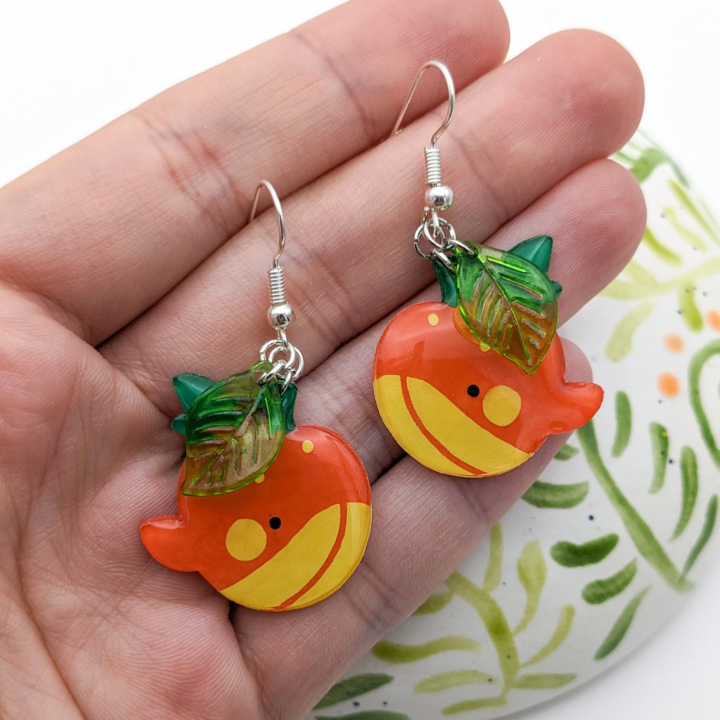 Whale Pumpkin - French Hook Earrings