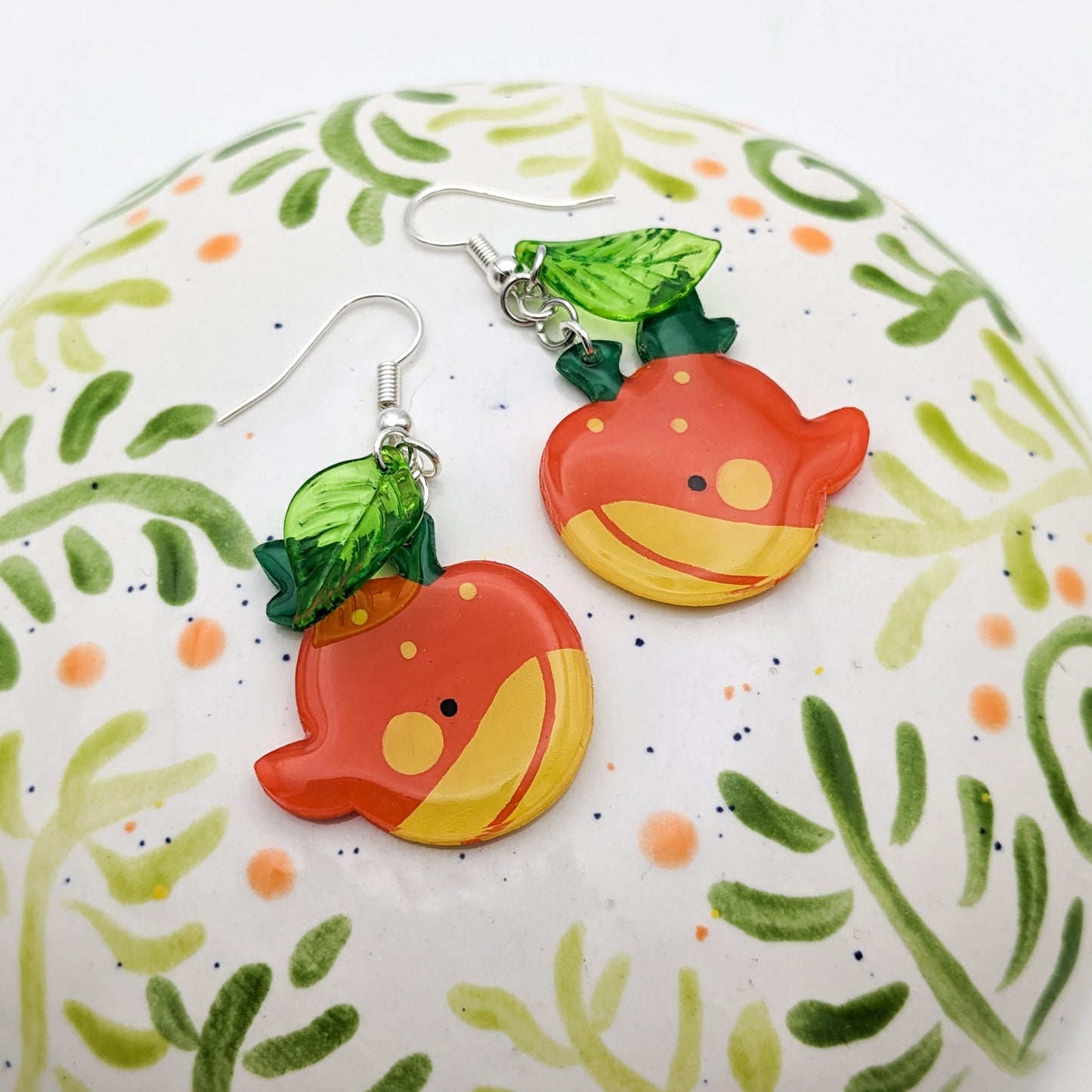 Whale Pumpkin - French Hook Earrings