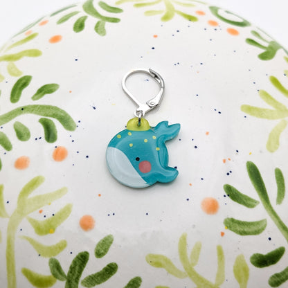 Whale Bauble Christmas Bundle - Crochet Pattern, Stitch Marker & Sticker