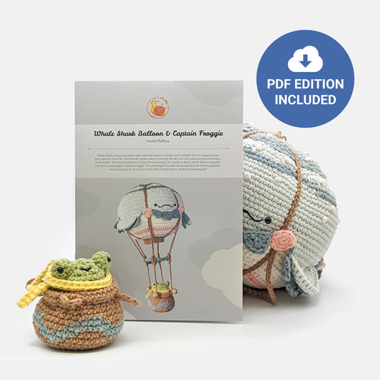 Whale Shark Balloon & Captain Froggie - Physical Crochet Pattern