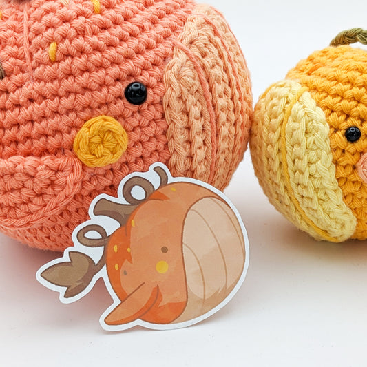 Whale Pumpkin (Whalekin) - Vinyl Sticker