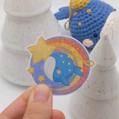 Whale Bauble: Shooting Star - Vinyl Sticker